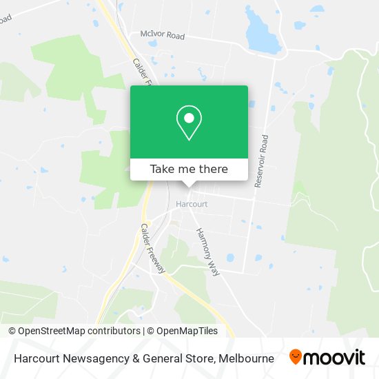 Harcourt Newsagency & General Store map