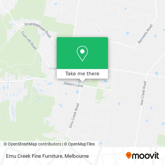 Emu Creek Fine Furniture map