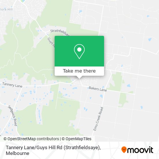Tannery Lane / Guys Hill Rd (Strathfieldsaye) map