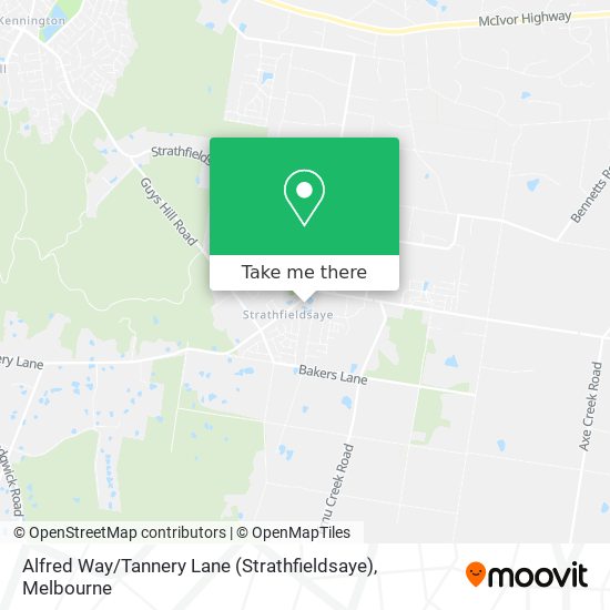 Alfred Way / Tannery Lane (Strathfieldsaye) map