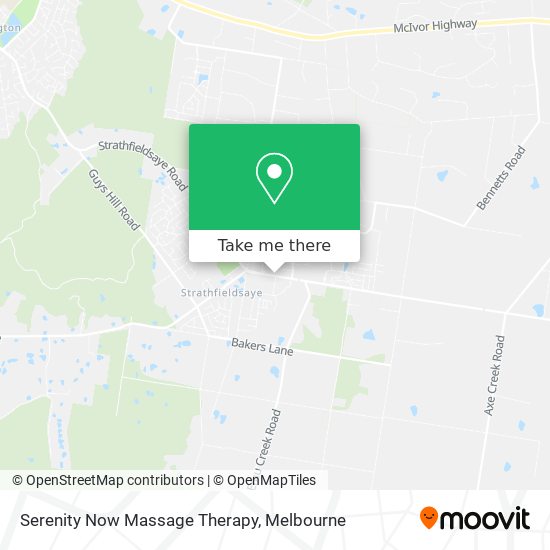 Serenity Now Massage Therapy map