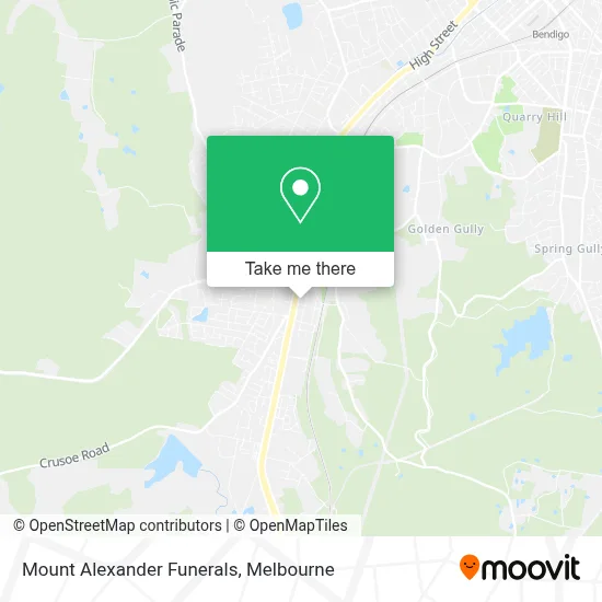 Mapa Mount Alexander Funerals