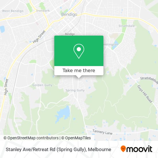 Stanley Ave / Retreat Rd (Spring Gully) map