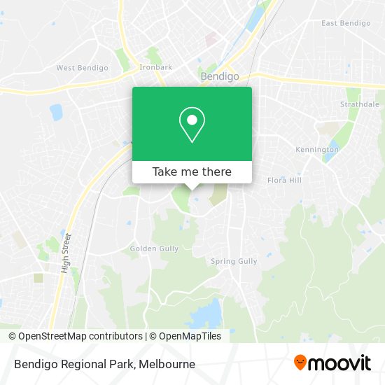 Bendigo Regional Park map