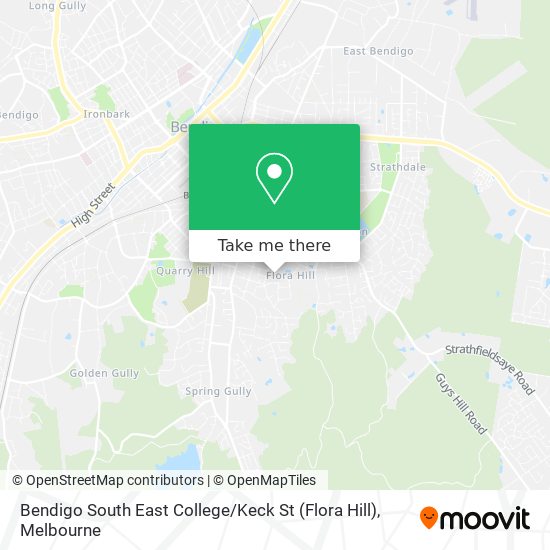 Bendigo South East College / Keck St (Flora Hill) map