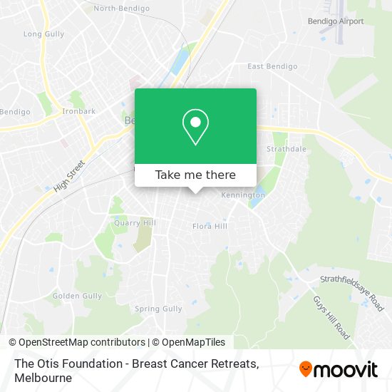 The Otis Foundation - Breast Cancer Retreats map