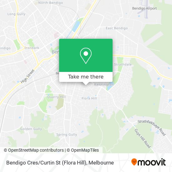 Mapa Bendigo Cres / Curtin St (Flora Hill)