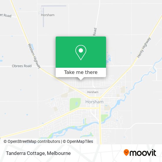 Mapa Tanderra Cottage