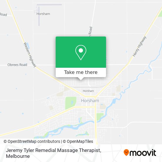 Mapa Jeremy Tyler Remedial Massage Therapist