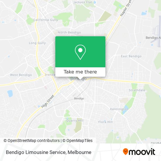 Bendigo Limousine Service map