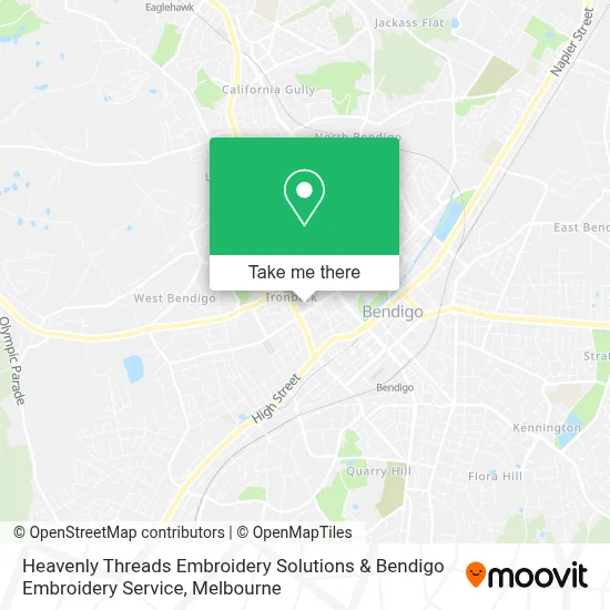 Mapa Heavenly Threads Embroidery Solutions & Bendigo Embroidery Service