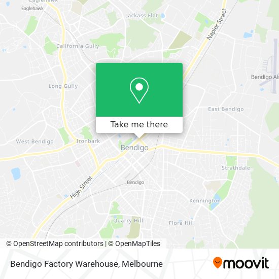 Mapa Bendigo Factory Warehouse