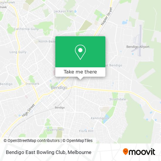 Bendigo East Bowling Club map
