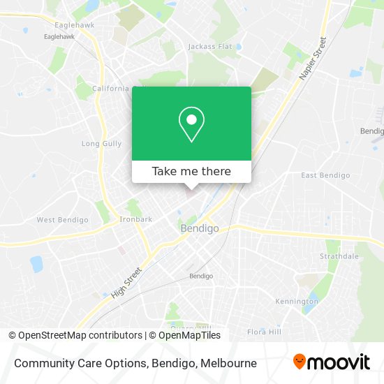 Community Care Options, Bendigo map