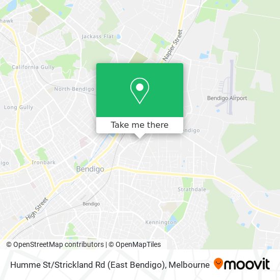 Mapa Humme St / Strickland Rd (East Bendigo)