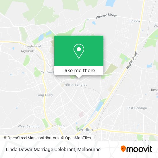 Linda Dewar Marriage Celebrant map
