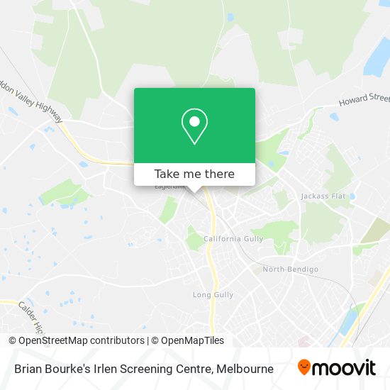 Brian Bourke's Irlen Screening Centre map
