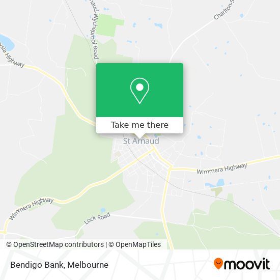 Bendigo Bank map