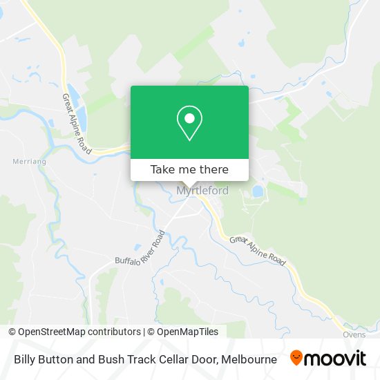 Mapa Billy Button and Bush Track Cellar Door