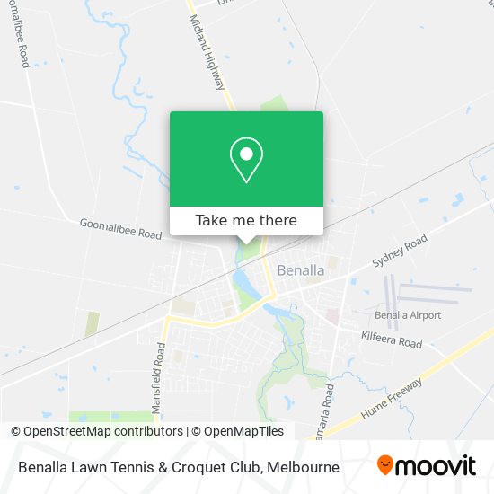 Mapa Benalla Lawn Tennis & Croquet Club