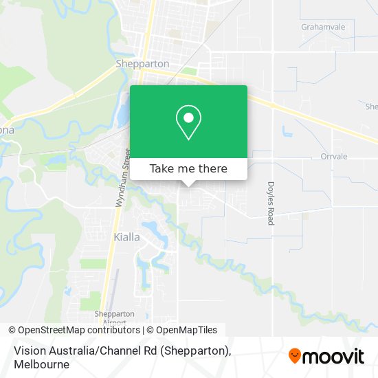 Vision Australia / Channel Rd (Shepparton) map