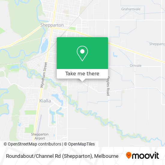 Roundabout / Channel Rd (Shepparton) map