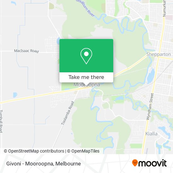 Givoni - Mooroopna map