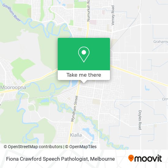 Fiona Crawford Speech Pathologist map