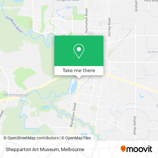 Mapa Shepparton Art Museum