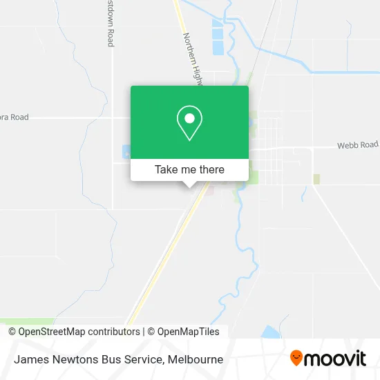 Mapa James Newtons Bus Service