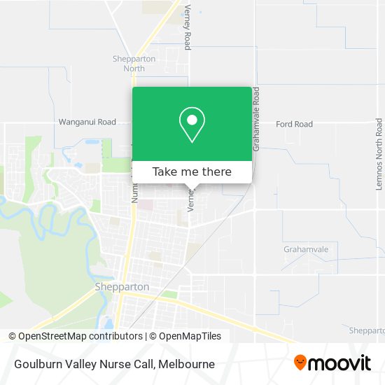 Mapa Goulburn Valley Nurse Call