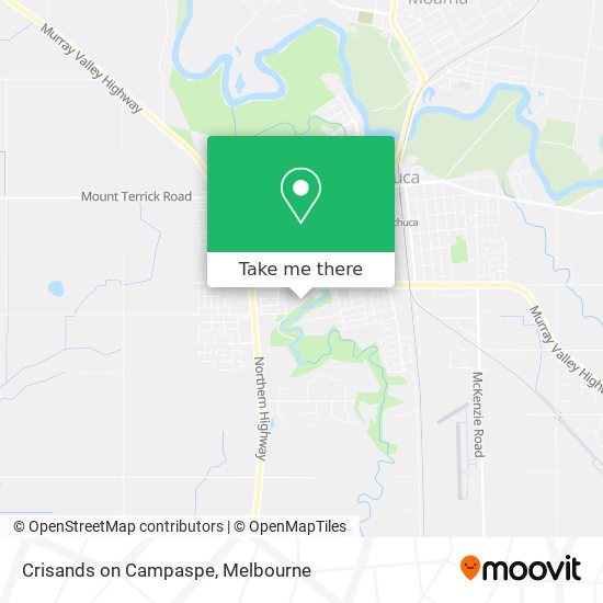 Crisands on Campaspe map