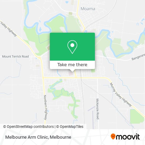 Mapa Melbourne Arm Clinic