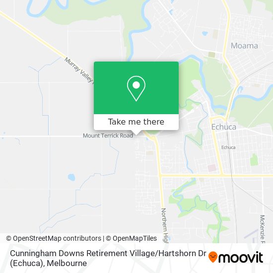 Mapa Cunningham Downs Retirement Village / Hartshorn Dr (Echuca)