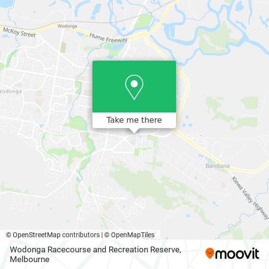 Wodonga Racecourse and Recreation Reserve map