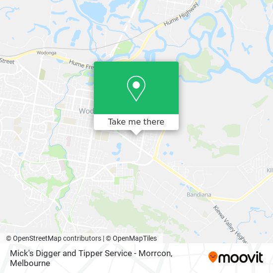Mick's Digger and Tipper Service - Morrcon map
