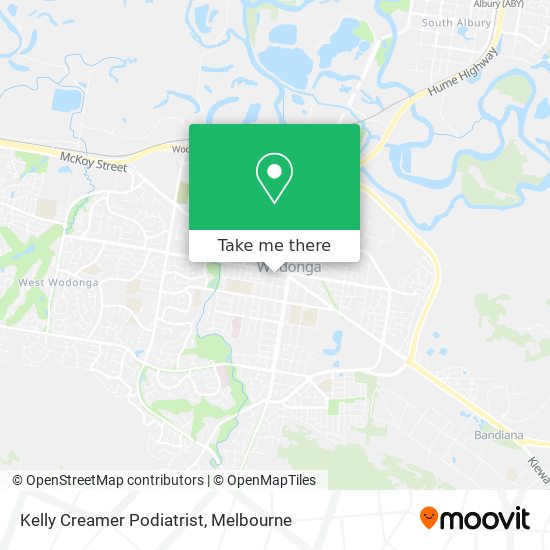 Kelly Creamer Podiatrist map