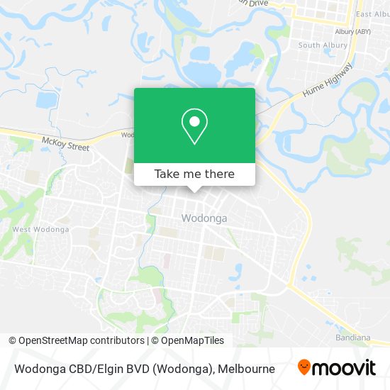 Wodonga CBD / Elgin BVD map