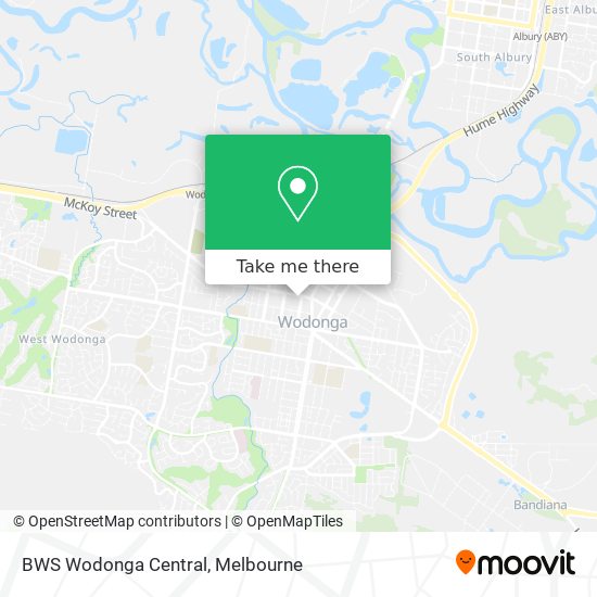 BWS Wodonga Central map