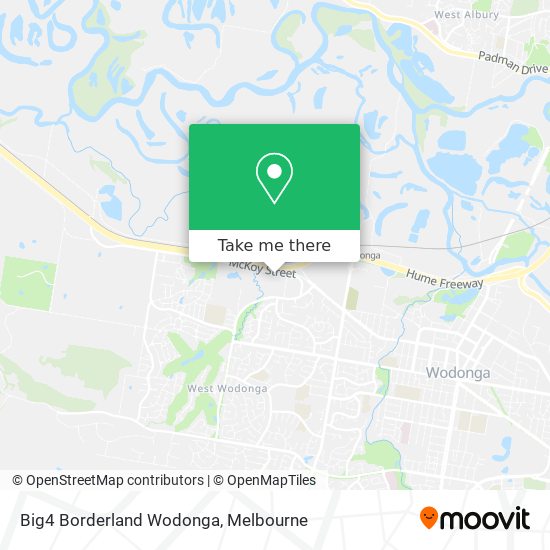 Mapa Big4 Borderland Wodonga