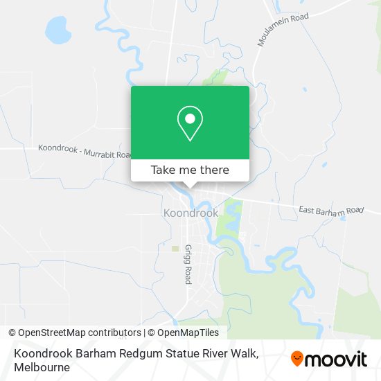 Koondrook Barham Redgum Statue River Walk map