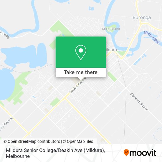 Mapa Mildura Senior College / Deakin Ave