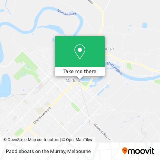 Mapa Paddleboats on the Murray