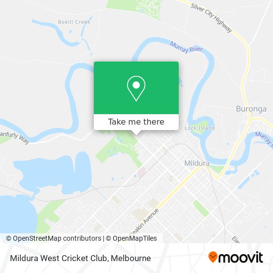 Mildura West Cricket Club map