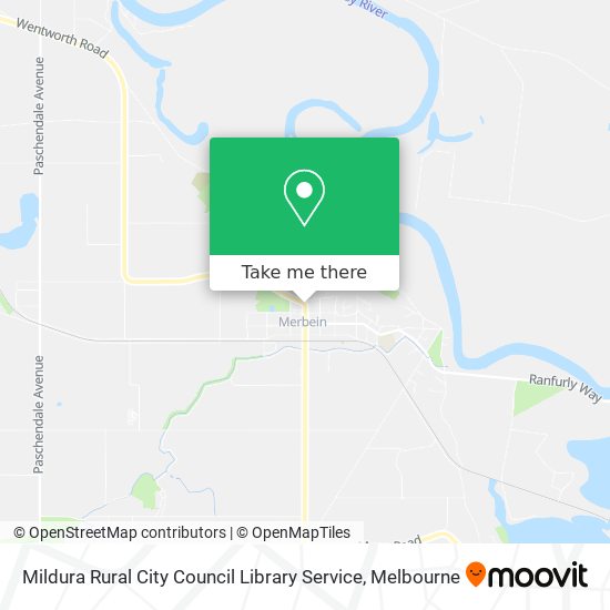 Mildura Rural City Council Library Service map