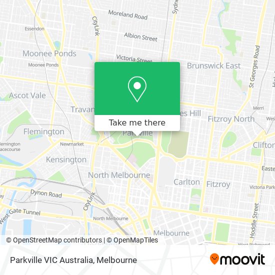 Parkville VIC Australia map