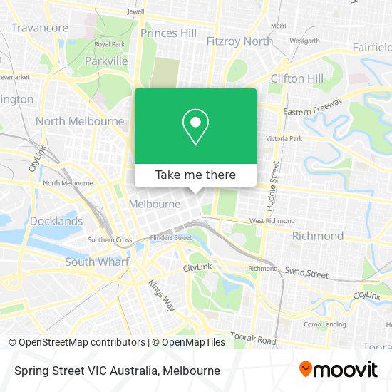 Spring Street VIC Australia map