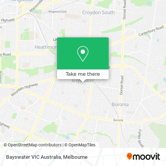 Bayswater VIC Australia map