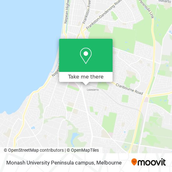 Mapa Monash University Peninsula campus