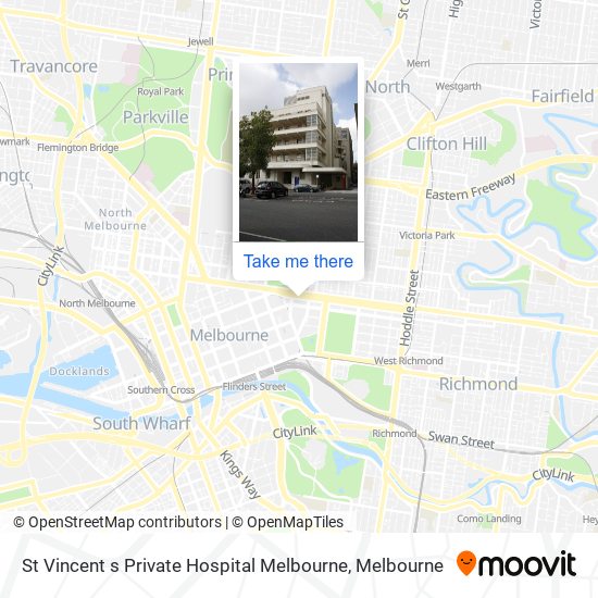 Mapa St Vincent s Private Hospital Melbourne